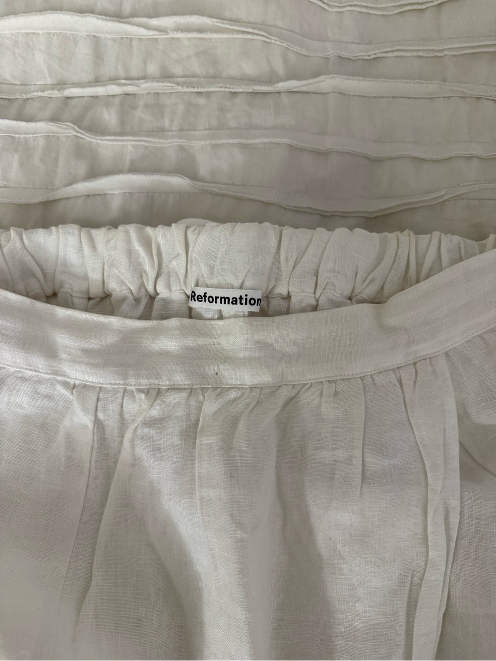 Reformation Pam Linen Two Piece Set in White - Picture 9 of 9